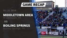 Recap: Middletown Area  vs. Boiling Springs  2016