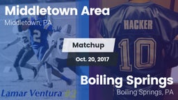 Matchup: Middletown Area vs. Boiling Springs  2017
