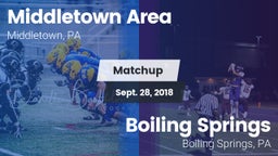 Matchup: Middletown Area vs. Boiling Springs  2018