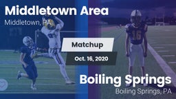 Matchup: Middletown Area vs. Boiling Springs  2020