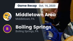 Recap: Middletown Area  vs. Boiling Springs  2020