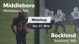 Matchup: Middleboro vs. Rockland   2016