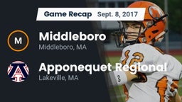Recap: Middleboro  vs. Apponequet Regional  2017