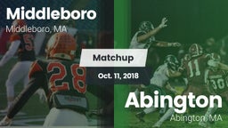 Matchup: Middleboro vs. Abington  2018