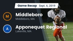 Recap: Middleboro  vs. Apponequet Regional  2019