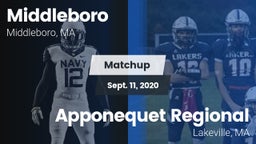 Matchup: Middleboro vs. Apponequet Regional  2020