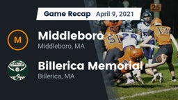 Recap: Middleboro  vs. Billerica Memorial  2021