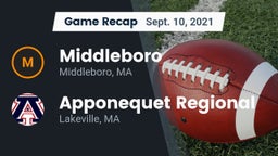 Recap: Middleboro  vs. Apponequet Regional  2021