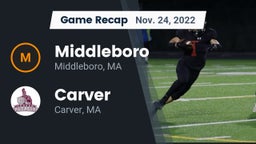 Recap: Middleboro  vs. Carver  2022