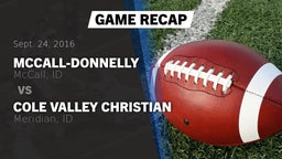 Recap: McCall-Donnelly  vs. Cole Valley Christian  2016