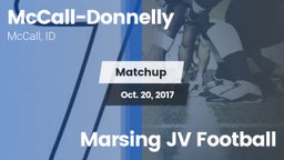 Matchup: McCall-Donnelly vs. Marsing JV Football 2017