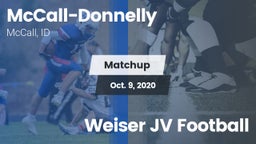 Matchup: McCall-Donnelly vs. Weiser JV Football 2020