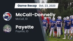 Recap: McCall-Donnelly  vs. Payette  2020