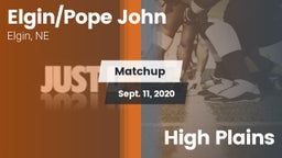 Matchup: Elgin vs. High Plains 2020
