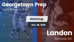 Matchup: Georgetown Prep vs. Landon  2016