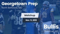 Matchup: Georgetown Prep vs. Bullis  2016