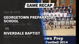 Recap: Georgetown Preparatory School vs. Riverdale Baptist  2016