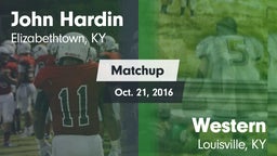 Matchup: John Hardin vs. Western  2016