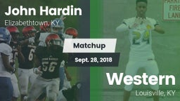 Matchup: John Hardin vs. Western  2018