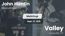 Matchup: John Hardin vs. Valley   2019
