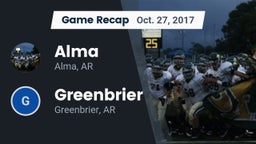 Recap: Alma  vs. Greenbrier  2017