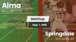 Matchup: Alma vs. Springdale  2018