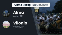 Recap: Alma  vs. Vilonia  2018