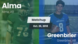 Matchup: Alma vs. Greenbrier  2018
