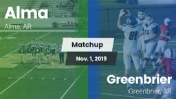 Matchup: Alma vs. Greenbrier  2019