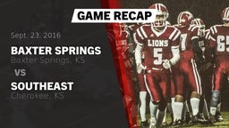 Recap: Baxter Springs   vs. Southeast  2016
