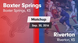 Matchup: Baxter Springs vs. Riverton  2016