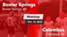 Matchup: Baxter Springs vs. Columbus  2016