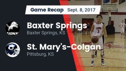 Recap: Baxter Springs   vs. St. Mary's-Colgan  2017