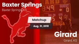 Matchup: Baxter Springs vs. Girard  2018