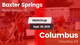Matchup: Baxter Springs vs. Columbus  2018