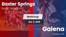 Matchup: Baxter Springs vs. Galena  2018