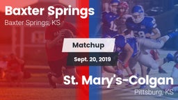 Matchup: Baxter Springs vs. St. Mary's-Colgan  2019