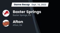 Recap: Baxter Springs   vs. Afton  2022