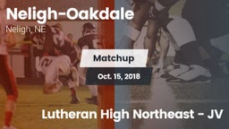 Matchup: Neligh-Oakdale vs. Lutheran High Northeast - JV 2018