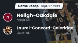 Recap: Neligh-Oakdale  vs. Laurel-Concord-Coleridge  2019