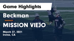 Beckman  vs MISSION VIEJO  Game Highlights - March 27, 2021