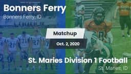 Matchup: Bonners Ferry vs. St. Maries Division 1 Football 2020