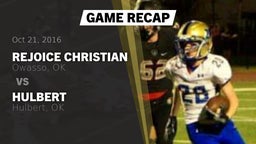 Recap: Rejoice Christian  vs. Hulbert  2016