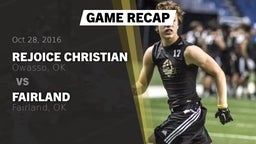 Recap: Rejoice Christian  vs. Fairland  2016