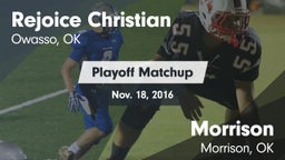 Matchup: Rejoice Christian vs. Morrison  2016