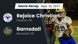 Recap: Rejoice Christian  vs. Barnsdall  2017