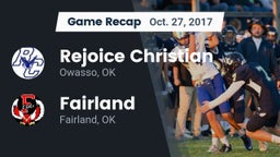 Recap: Rejoice Christian  vs. Fairland  2017
