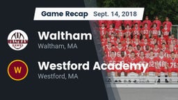 Recap: Waltham  vs. Westford Academy  2018