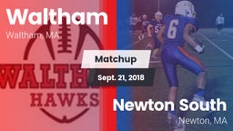 Matchup: Waltham  vs. Newton South  2018