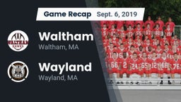 Recap: Waltham  vs. Wayland  2019
